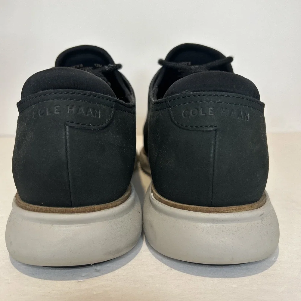 Cole Haan 2.Zerogrand Lined Laser Wingtip Oxford Men 12 Black Nubuck C23807